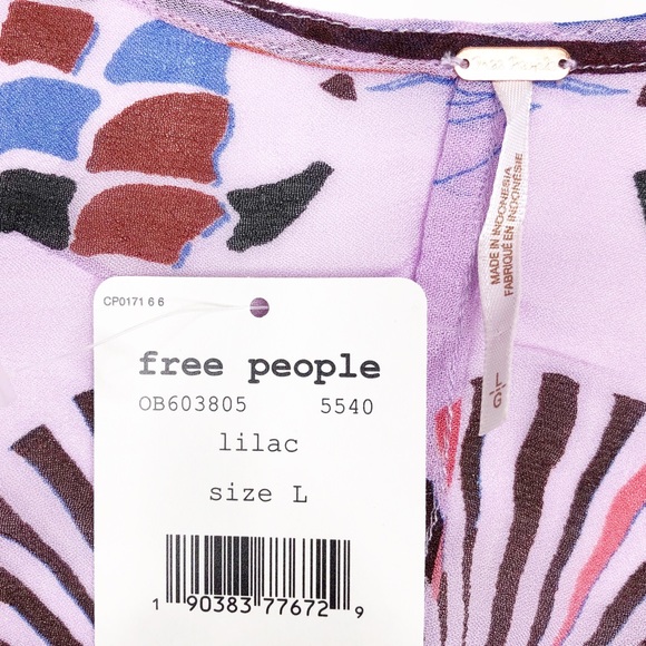 Free People Beneath The Sea Top Size L New - Picture 7 of 8